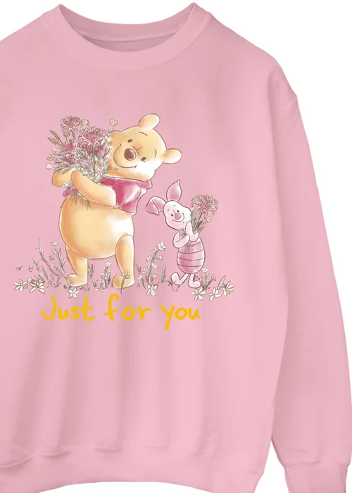 Disney Winnie The Pooh Just For You Pink Graphic Sweatshirt - Medium Image 2