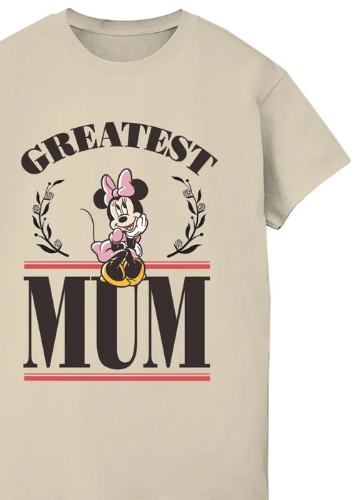 Disney Minnie Mouse Greatest Mum Sand Graphic Boyfriend Fit T-Shirt - Extra Large Image 2