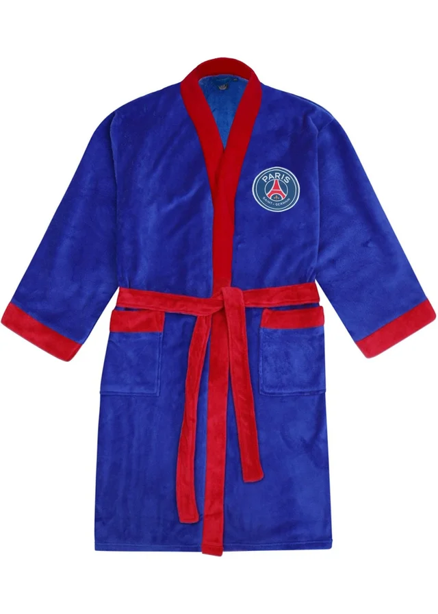Paris Saint Germain Blue FC Crest Fleece Dressing Gown