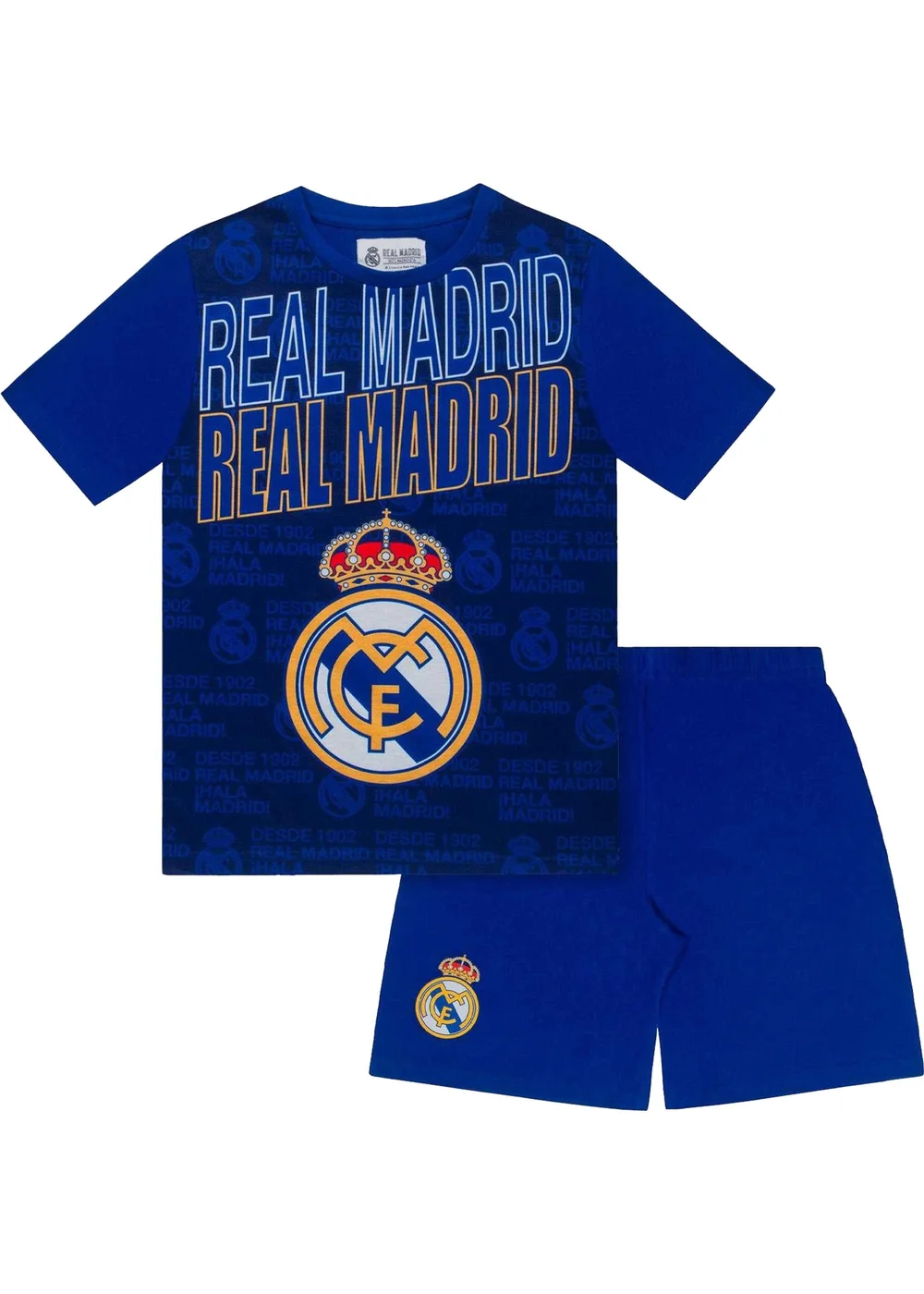 Real Madrid Boys Dark Blue CF Short Pyjama Set (2-13yrs) - Age 2-3 Years Image 1