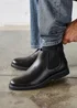Linzi Alessandro Mens Black Faux Leather Chelsea Boots - Size 8 Image 6