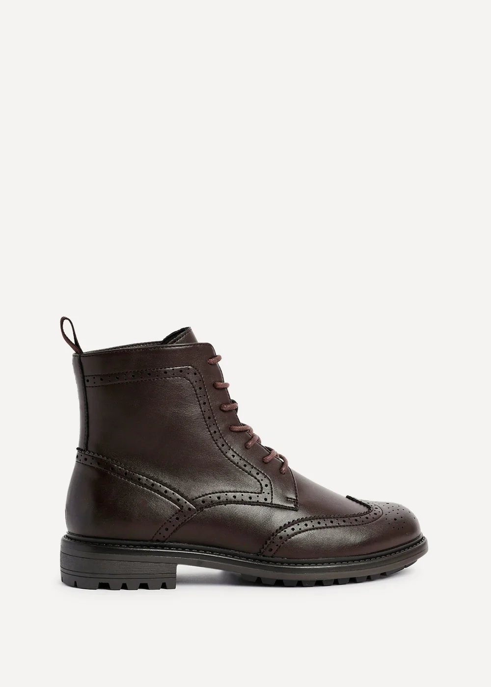 Linzi Leonardo Mens Brown Faux Leather Brogue Boots - Size 6 Image 2