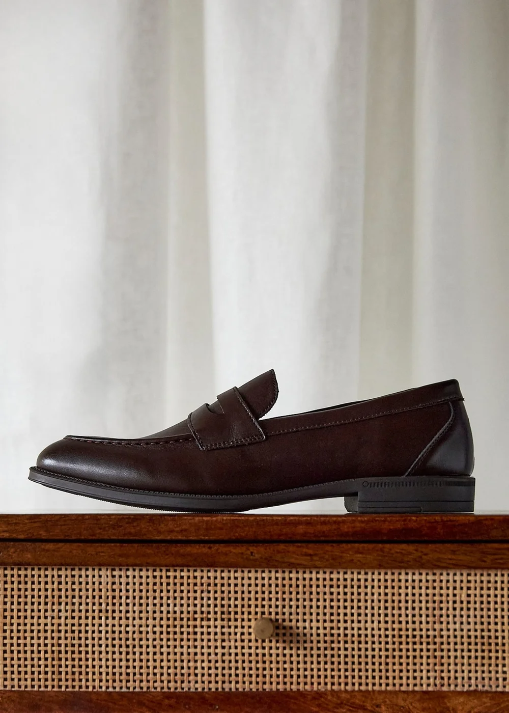 Linzi Aurelio Mens Dark Brown Faux Leather Penny Loafers - Size 7 Image 6