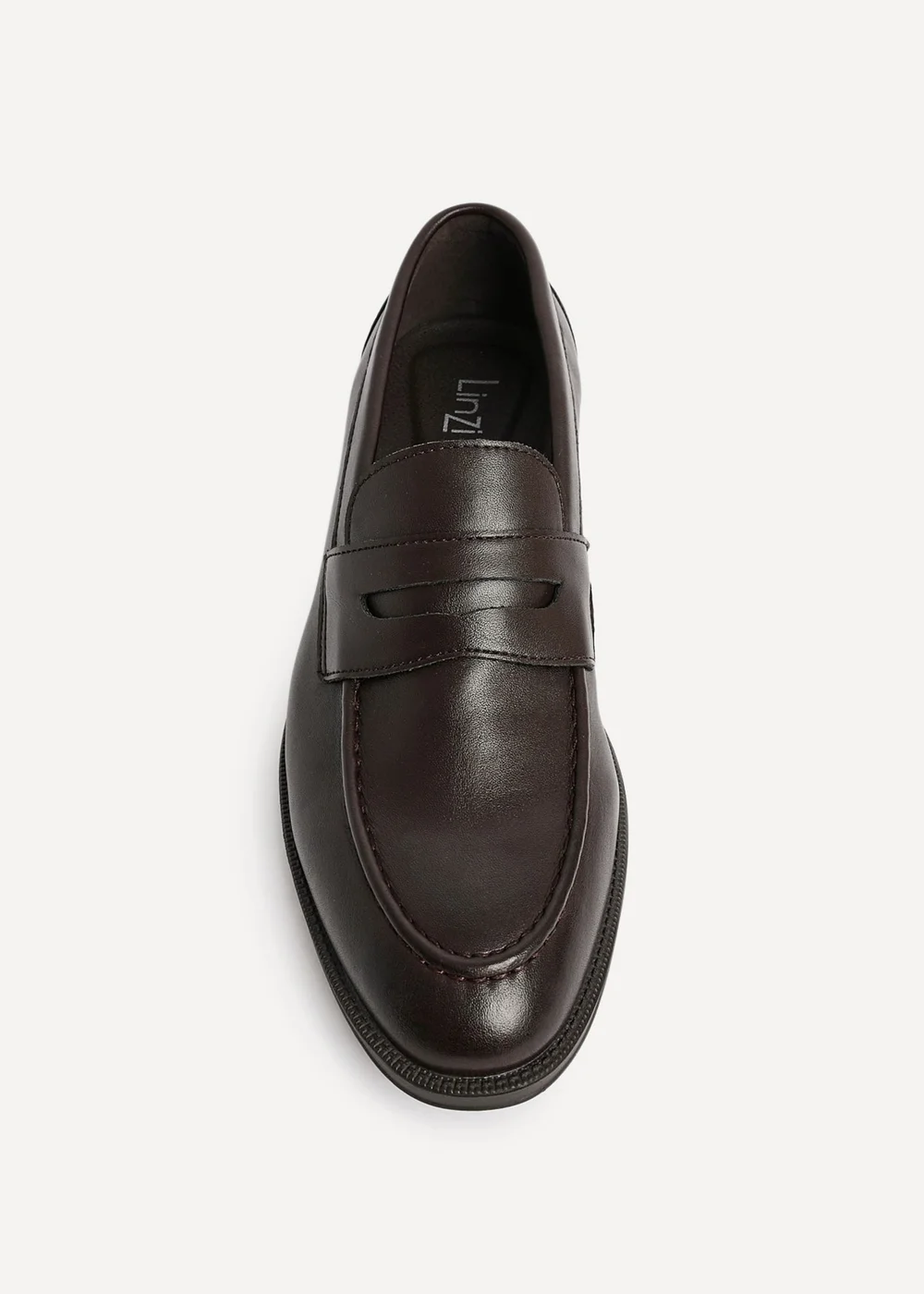 Linzi Aurelio Mens Dark Brown Faux Leather Penny Loafers - Size 7 Image 4