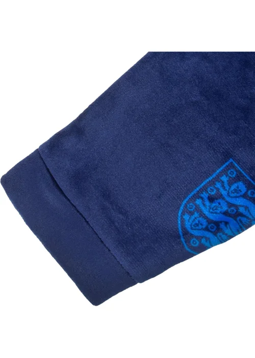 England Navy Crest Fleece All-Over Print Dressing Gown - Extra Large Image 3
