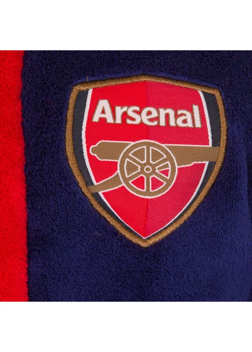 Arsenal FC Boys Blue Crest Fleece Dressing Gown (3-14yrs) - Age 11-12 Years Image 2