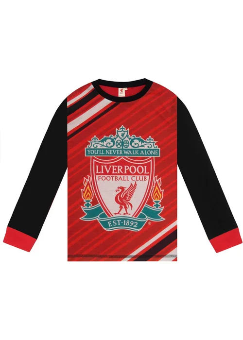 Liverpool FC Boys Black/Red Sublimated Long Pyjama Set (3-14yrs) - Age 11-12 Years Image 2
