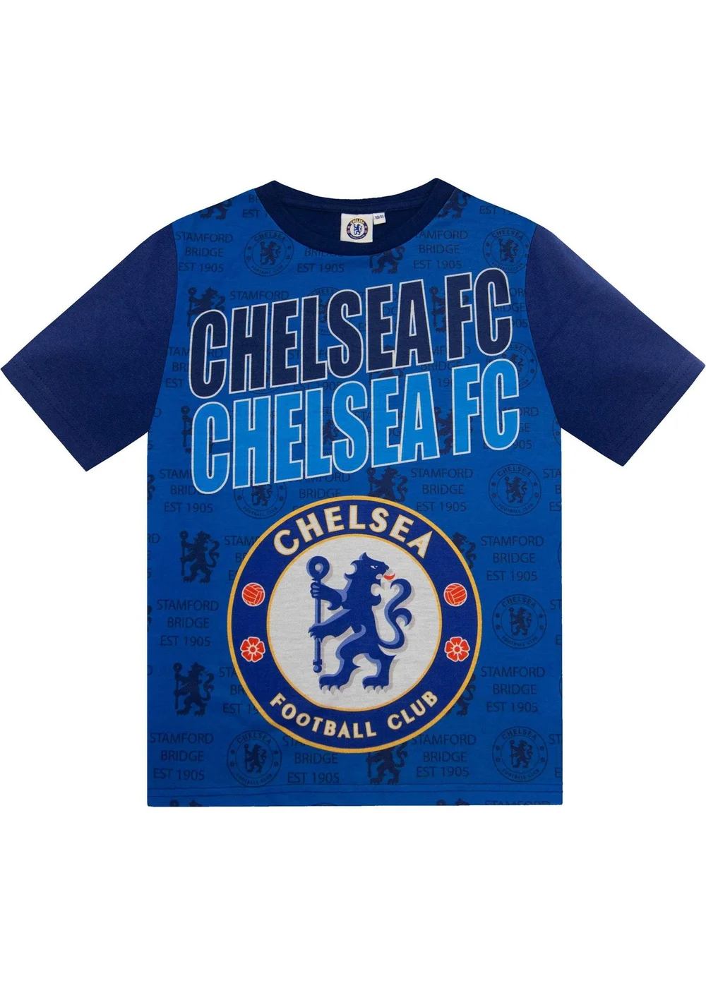 Chelsea Boys Blue FC Short Pyjama Set (4-13yrs) - Age 10-11 Years Image 2