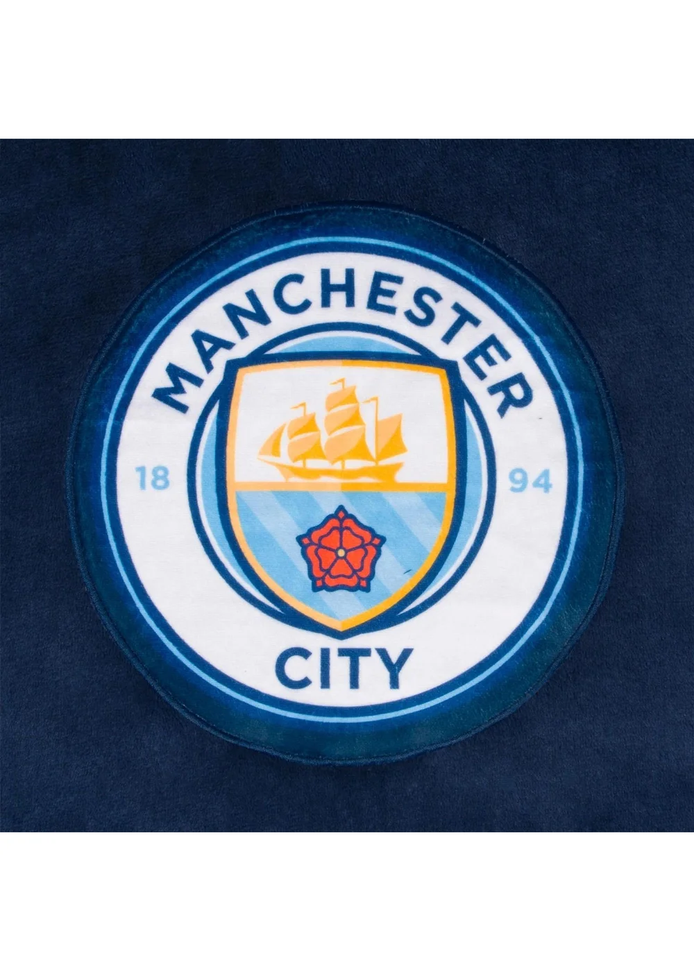 Manchester City FC Navy Crest Oversized Blanket Hoodie - Small/Medium Image 2