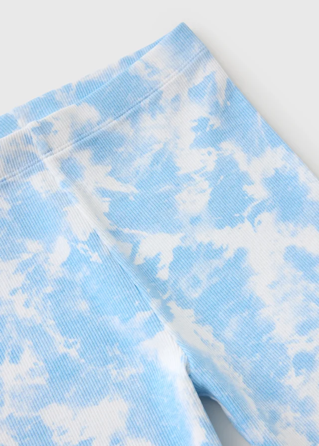 Girls Blue Tie Dye Cycling Shorts (7-15yrs)