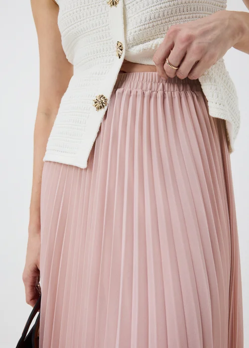 Pink Pleated Midaxi Skirt - 12 Image 3