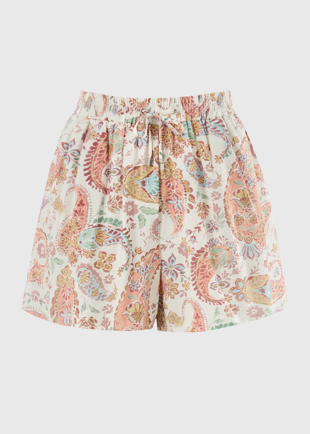 Multicolour Paisley Drawstring Shorts - 8 Image 1