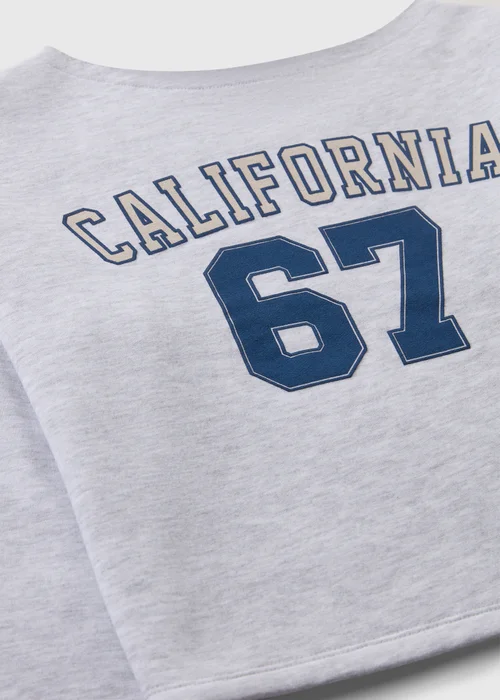 Girls Grey California Slogan Sweatshirt (7-15yrs) - 15 Yrs Image 2