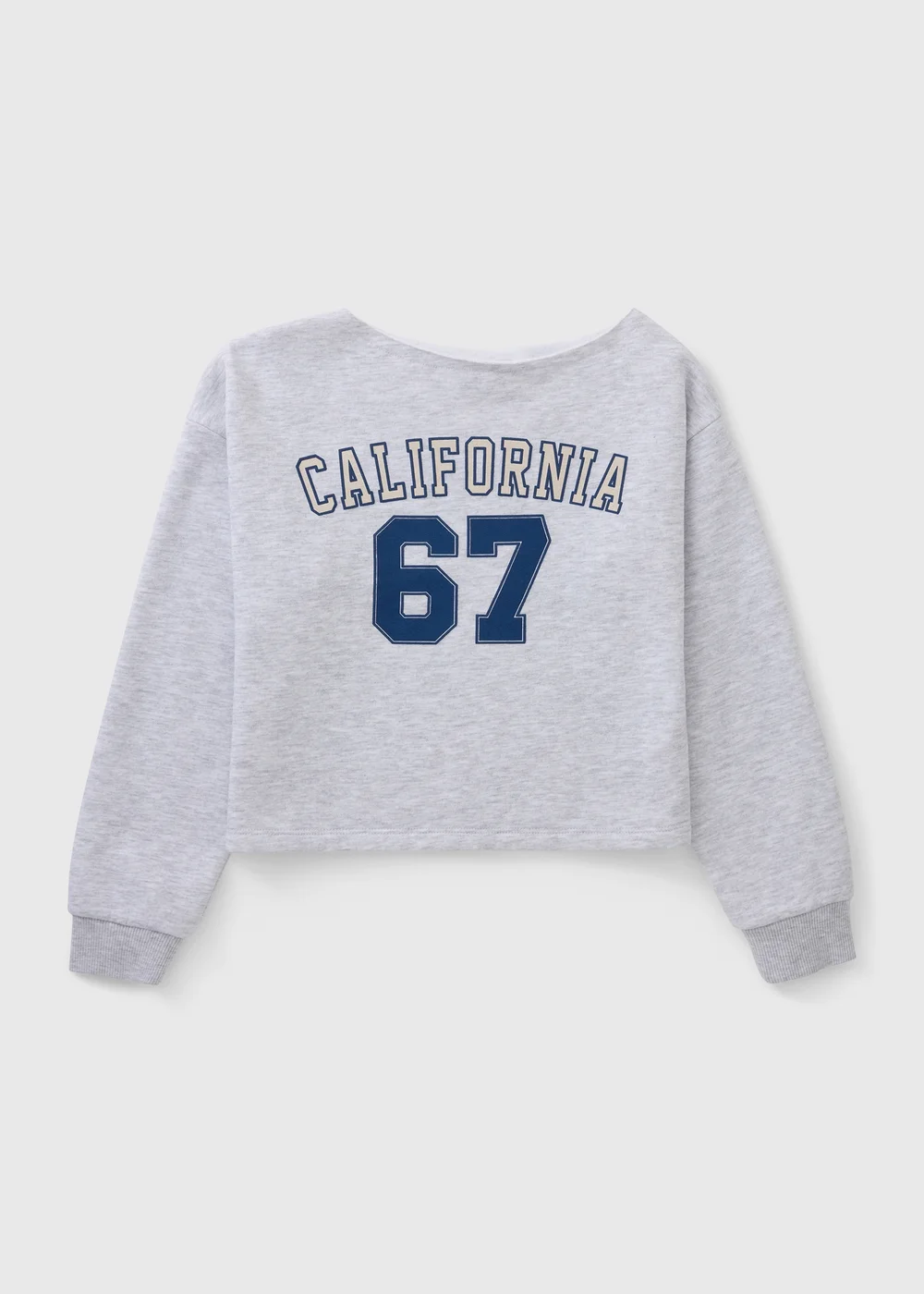 Girls Grey California Slogan Sweatshirt (7-15yrs) - 15 Yrs Image 1