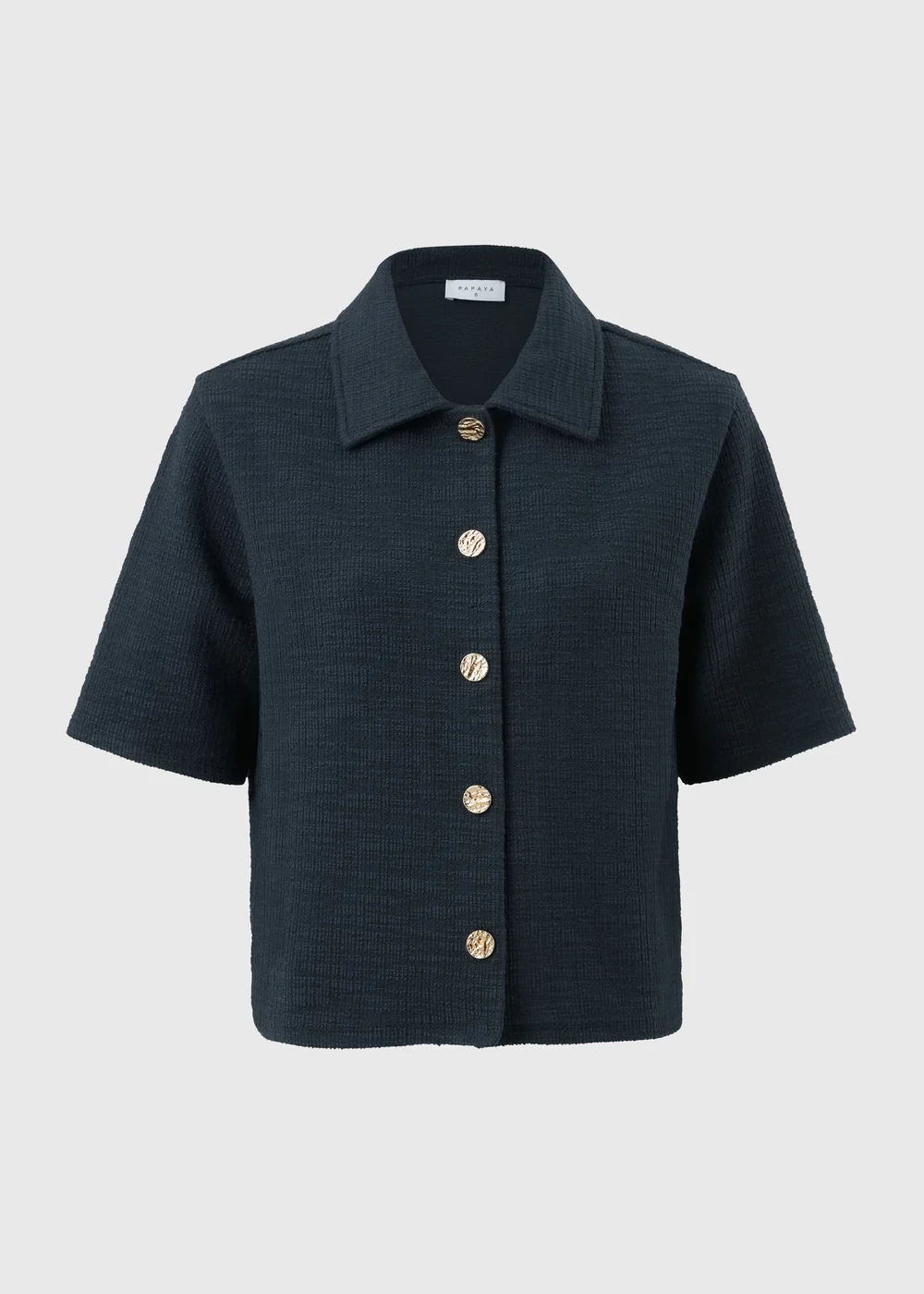 Navy Boucle Collared Co Ord Cardigan - 8 Image 4