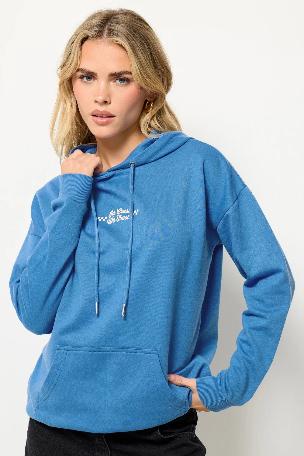 PixieGirl Petite Blue Back Graphic Hoodie - Size 8 Image 1
