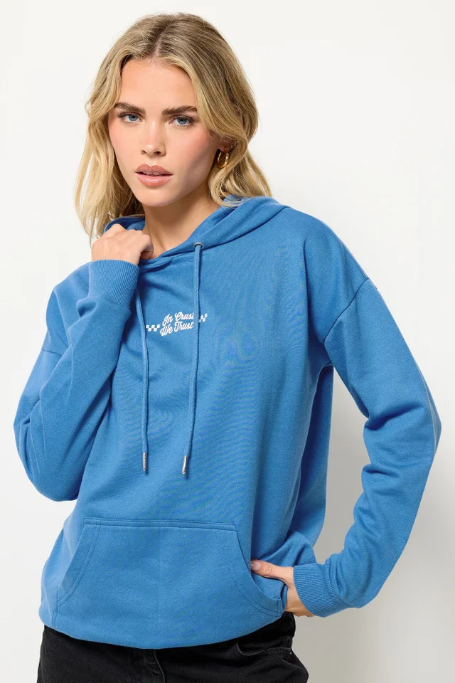 PixieGirl Petite Blue Back Graphic Hoodie