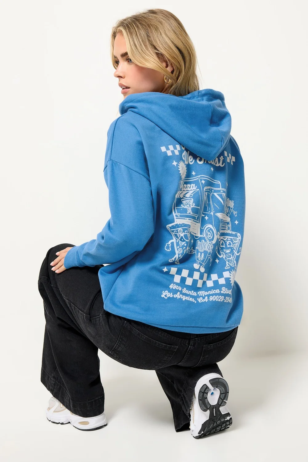 PixieGirl Petite Blue Back Graphic Hoodie - Size 8 Image 3