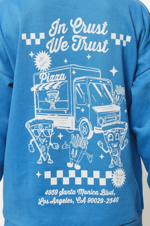 PixieGirl Petite Blue Back Graphic Hoodie - Size 8 Image 5