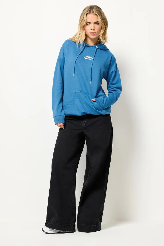 PixieGirl Petite Blue Back Graphic Hoodie