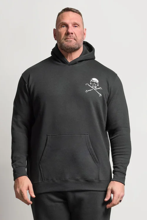 BadRhino Black Skull Graphic Hoodie - 5/6 XL Image 3