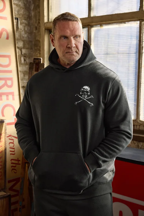BadRhino Black Skull Graphic Hoodie - 5/6 XL Image 1