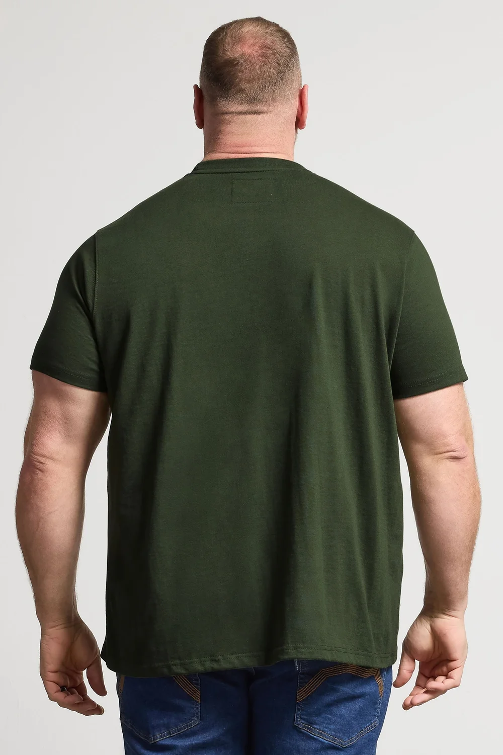 BadRhino Dark Green Embroidered Script T-Shirt - 4XL Image 3