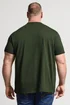 BadRhino Dark Green Embroidered Script T-Shirt - 4XL Image 3
