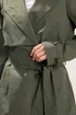 PixieGirl Petite Khaki Green Trench Coat - Size 8 Image 4