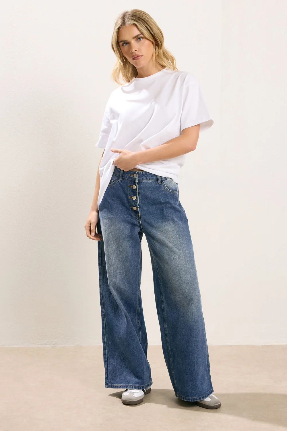 PixieGirl Petite 2 Pack Black & White Oversized T-Shirts - Size 14 Image 3