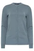 Long Tall Sally Dusty Blue Crew Neck Button Cardigan - Size 10-12 Image 5