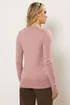Long Tall Sally Pink Crew Neck Button Cardigan - 18-20 Image 5