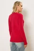 Long Tall Sally Ruby Red Crew Neck Button Cardigan - Size 22-24 Image 3