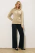 Long Tall Sally Neutral Brown Crew Neck Button Cardigan - 18-20 Image 3