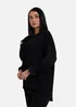 Gini London Black Side Contrast Bow Oversized Jumper Top - L/XL Image 4
