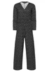 PixieGirl Petite Black Spot Wide Leg Jumpsuit - Size 16 Image 5