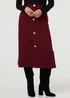 Izabel London Red Buttoned High Waist A-Line Midi Skirt - 16 Image 4