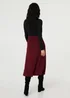 Izabel London Red Buttoned High Waist A-Line Midi Skirt - 16 Image 2