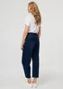 Izabel London Blue High Waist Cropped Barrel Leg Jeans - 10 Image 2