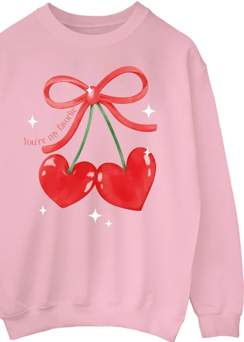 Spiral Galaxy Cherry You Are My Fave Pink Graphic Sweatshirt - M Image 2