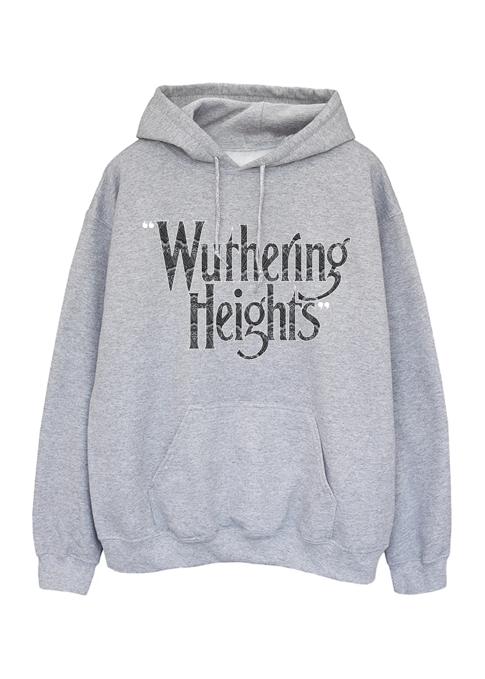 Disney Wuthering Heights Logo Text Grey Graphic Hoodie - 4XL Image 1
