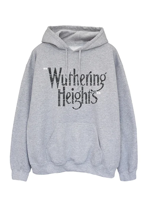 Disney Wuthering Heights Logo Text Grey Graphic Hoodie - 4XL Image 1