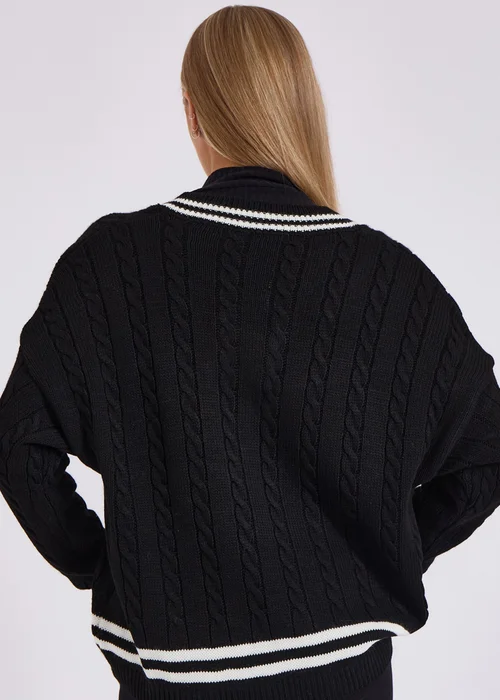 Gini London Stripe Sports Cricket Oversized Jumper - S/M Image 2
