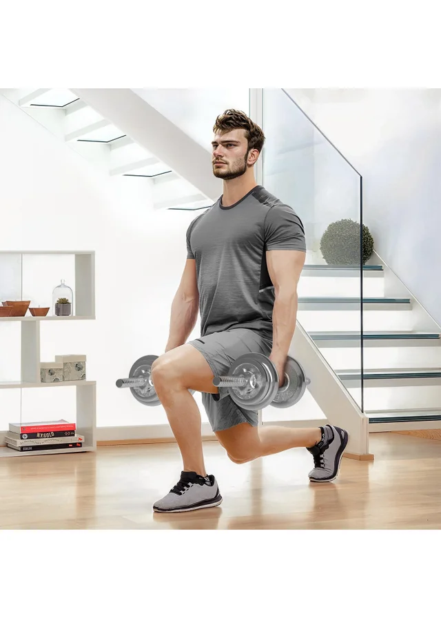 SPORTNOW 20kg 2-in-1 Adjustable Weights Dumbbells Set for Home Gym