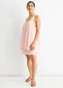 Gini London Pink Crochet Panel Double Layer Cotton Mini Dress - S/M Image 4