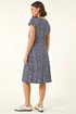 Roman Navy Ditsy Floral Spot Tea Dress - 20 Image 3