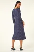 Roman Navy Petite Spot Front Knot Dress - 12 Image 3