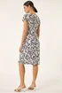 Roman White Heart Print Lace Stretch Dress - Size 14 Image 3