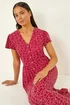 Roman Red Petite Abstract Spot Midi Dress - 14 Image 1