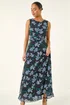 Roman Black P- Ruched Maxi Dress - Size 14 Image 2